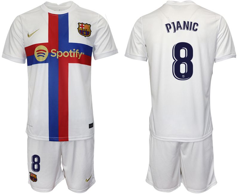 Men 2022-2023 Club Barcelona white away 8 Soccer Jersey